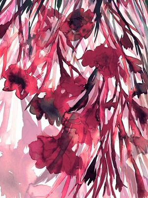 PETALS IN MOTION 3 FLORAIS BOTANICO FLORES ABSTRATO PINTURA