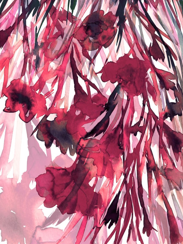 PETALS IN MOTION 3 FLORAIS BOTANICO FLORES ABSTRATO PINTURA