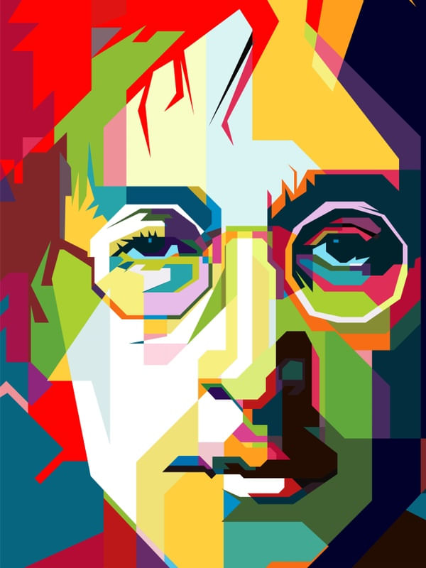 IMAGINE ALL PEOPLE THE WORLD IN PEACE ART WPAP