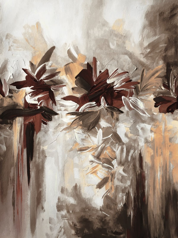 DECONSTRUCTING THE GARDEN 2 MUTED - ABSTRATO FLORAIS COLORIDO BOTANICO PINTURA