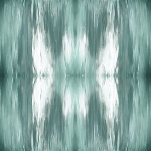 BUTTERFLY TRIBAL VERDE SALVIA SUAVE QUADRADO BOEMIO ABSTRATO PINTURA