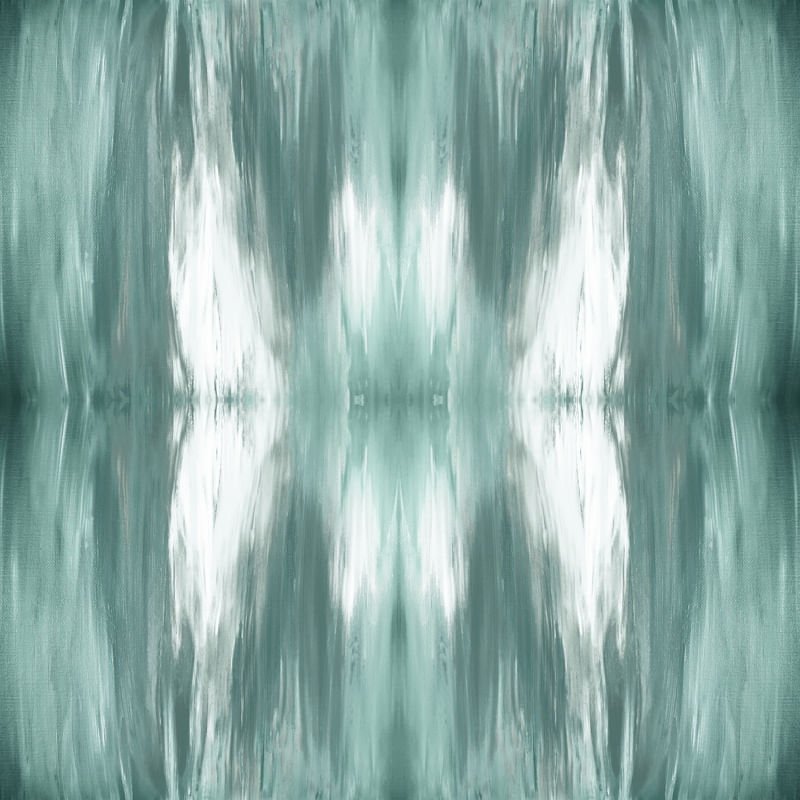 BUTTERFLY TRIBAL VERDE SALVIA SUAVE QUADRADO BOEMIO ABSTRATO PINTURA