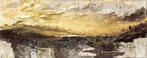 BLUE RIDGE MOUNTAINS 2 PANORAMICO ABSTRATO MONTANHAS PAISAGEM PINTURA