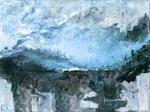 BLUE RIDGE MOUNTAINS 3 ABSTRATO MONTANHAS PAISAGEM PINTURA