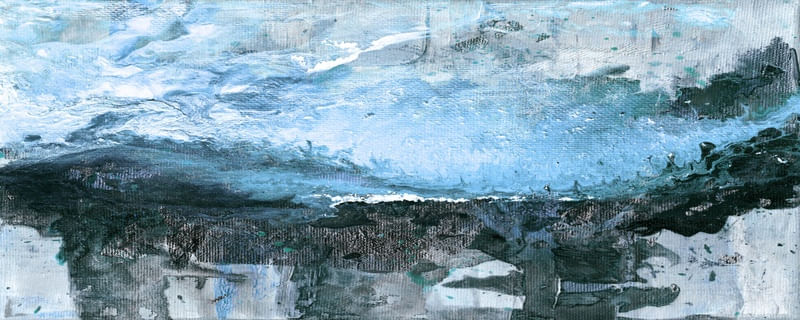 BLUE RIDGE MOUNTAINS 3 PANORAMICO ABSTRATO MONTANHAS PAISAGEM PINTURA