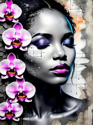 ELEGÂNCIA FEMININA COM ORQUÍDEA I BY AI
