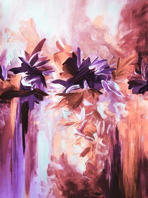 DECONSTRUCTING THE GARDEN 2 - ABSTRATO FLORAIS COLORIDO BOTANICO PINTURA