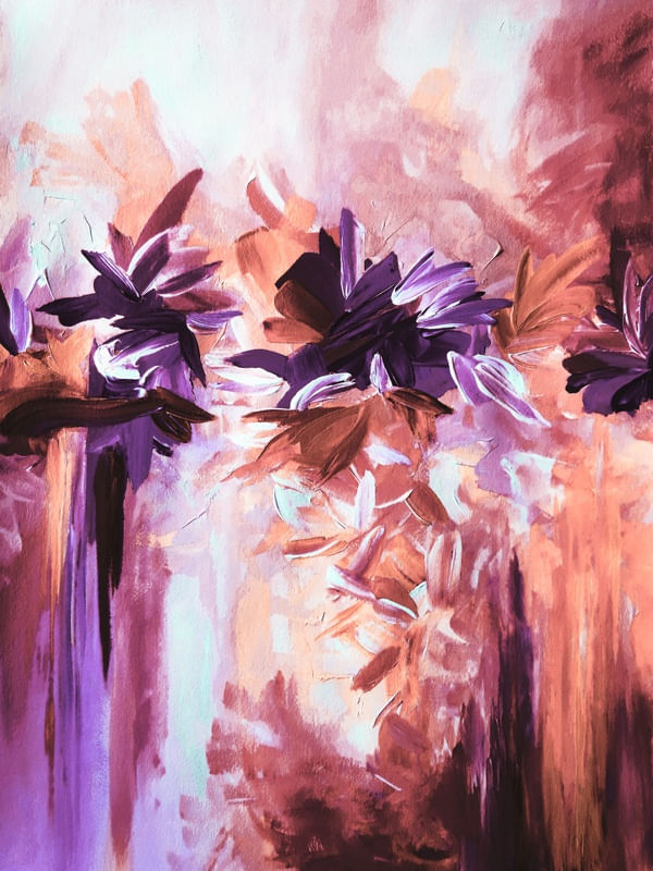 DECONSTRUCTING THE GARDEN 2 - ABSTRATO FLORAIS COLORIDO BOTANICO PINTURA