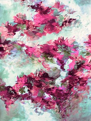 WHEN WE WERE MERMAIDS 4 ABSTRATO ORGANICO ELEGANTE PINTURA