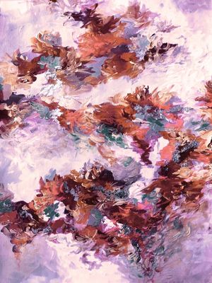 WHEN WE WERE MERMAIDS 5 ABSTRATO ORGANICO ELEGANTE PINTURA