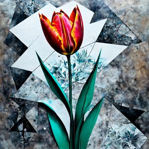 FLOR DE TULIPA ORIGAMI BY AI