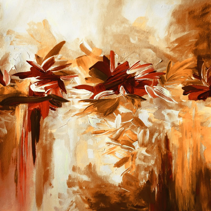 DECONSTRUCTING THE GARDEN 7 QUADRADO - ABSTRATO FLORAIS COLORIDO BOTANICO PINTURA