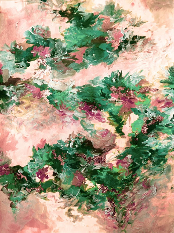 WHEN WE WERE MERMAIDS 9 ABSTRATO ORGANICO ELEGANTE PINTURA