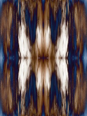 BUTTERFLY TRIBAL MARROM INDIGO BOEMIO ABSTRATO PINTURA