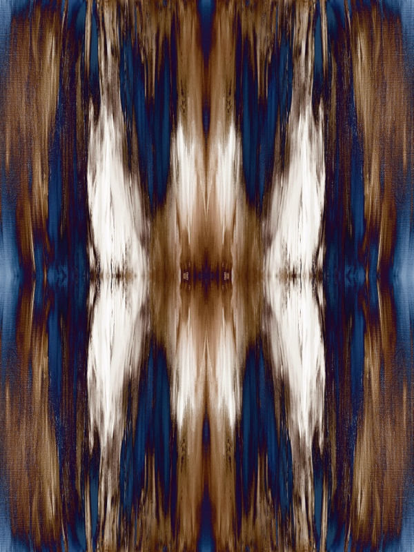 BUTTERFLY TRIBAL MARROM INDIGO BOEMIO ABSTRATO PINTURA