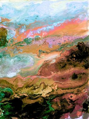SIREN SONG 2 ABSTRATO ORGANICO SEREIAS MARE PINTURA