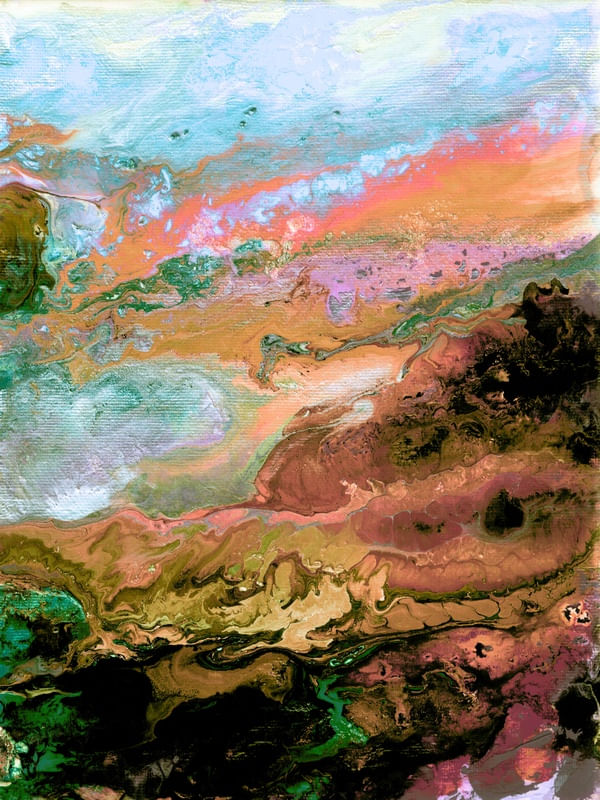 SIREN SONG 2 ABSTRATO ORGANICO SEREIAS MARE PINTURA