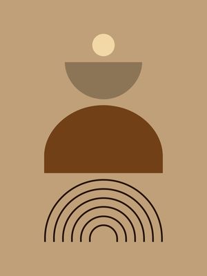 BOHO MINIMALISMO - MARROM E BEGE