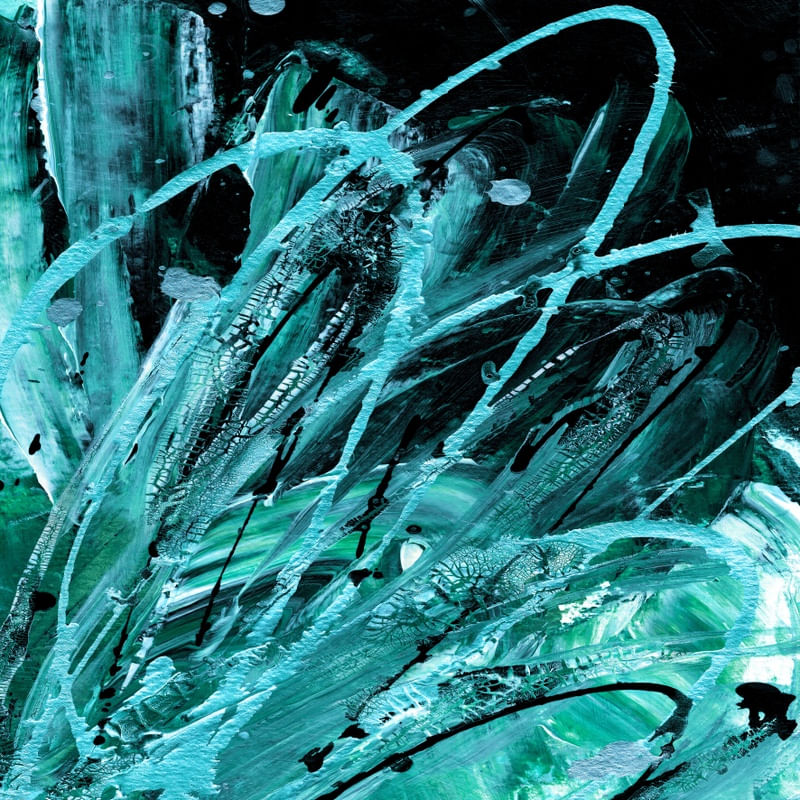 SUPERNOVA SPLASH CERCETA AGUA QUADRADO - ABSTRATO COLORIDO PINTURA