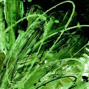 SUPERNOVA SPLASH ESMERALDA VERDE QUADRADO - ABSTRATO COLORIDO PINTURA