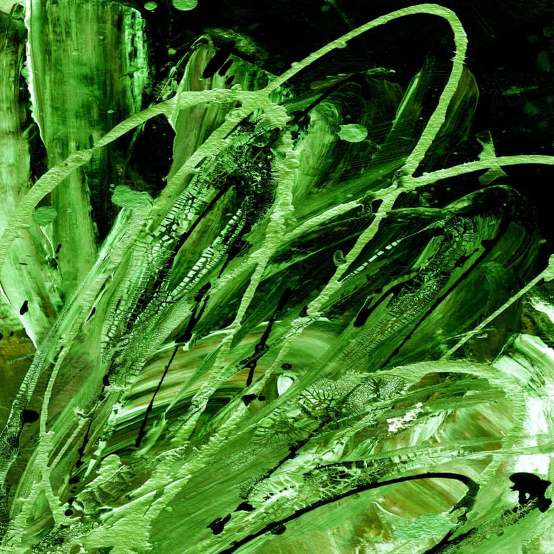 SUPERNOVA SPLASH ESMERALDA VERDE QUADRADO - ABSTRATO COLORIDO PINTURA