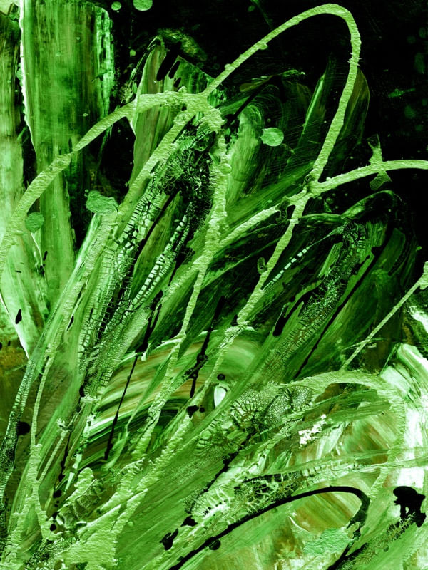 SUPERNOVA SPLASH ESMERALDA VERDE RETRATO - ABSTRATO COLORIDO PINTURA