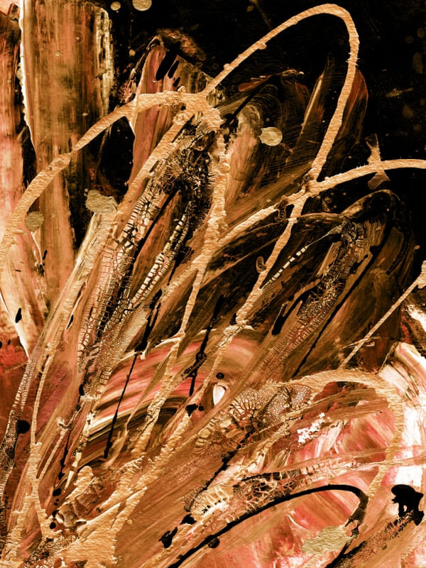 SUPERNOVA SPLASH MARROM LARANJA RETRATO - ABSTRATO COLORIDO PINTURA