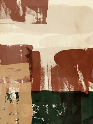 CORES MEDITERRÂNEAS - PINCELADAS VERDE E TERRACOTA - DÍPTICO I