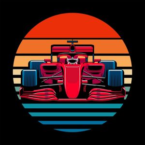 RETRO SUNSET RACE CAR
