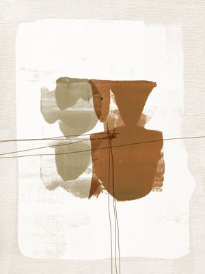MINIMUM - ABSTRATO PINCELADAS TERRACOTA - DÍPTICO I