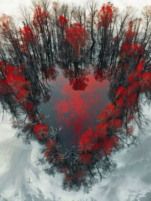 INVERTED WORLD OF A HEART BY AI