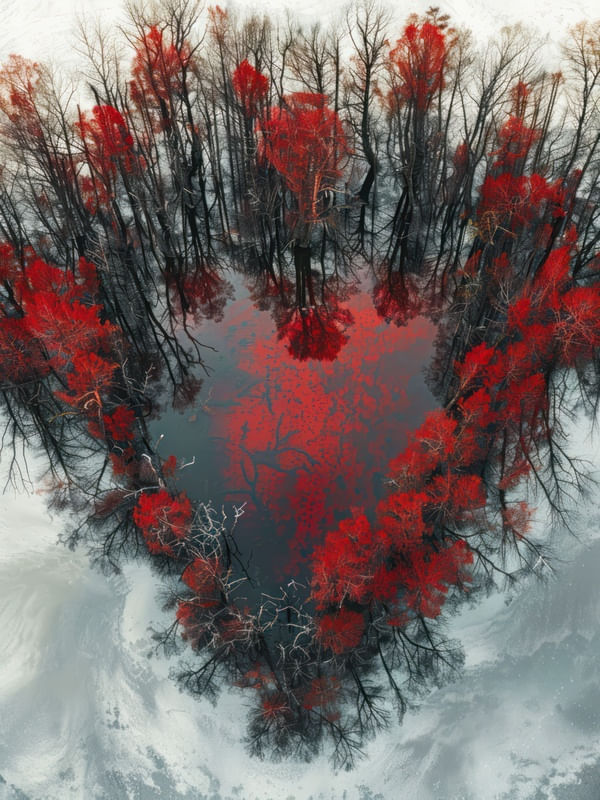 INVERTED WORLD OF A HEART BY AI