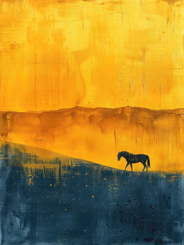 EQUESTRIAN VITALITY IN VAST LANDSCAPES BY AI