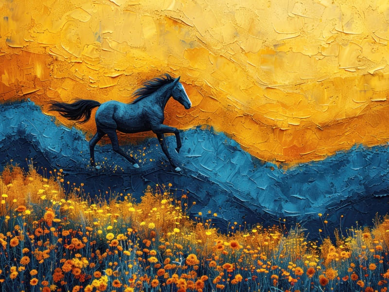 FREEDOM OF A RUNNING HORSE BY AI
