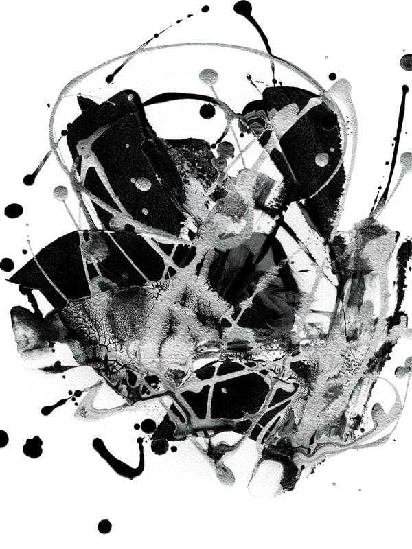NO EXCUSES 1 CINZA NEUTRO - ABSTRATO ORGANICO ELEGANTE PINTURA