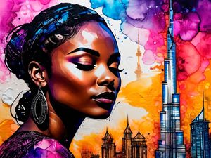 BELEZA AFRO EM SKYLINE URBANO II BY AI