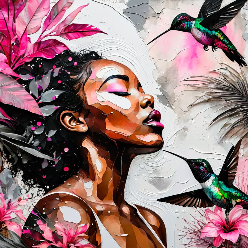 BELEZA AFRO EM NATUREZA VIVA 01 BY AI