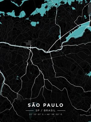 MAPA DECORATIVO SÃO PAULO