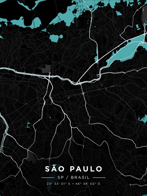 MAPA DECORATIVO SÃO PAULO