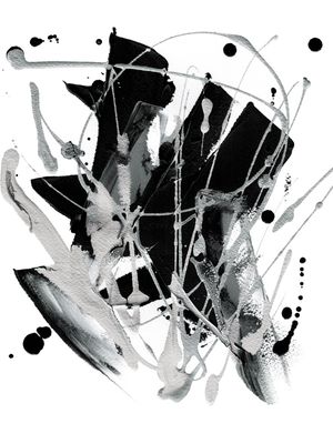 NO EXCUSES 5 CINZA NEUTRO - ABSTRATO ORGANICO ELEGANTE PINTURA