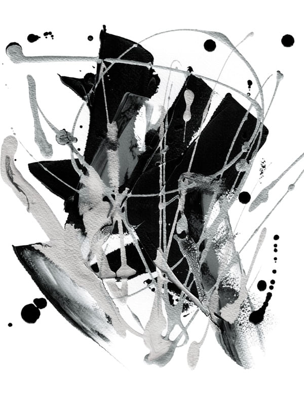 NO EXCUSES 5 CINZA NEUTRO - ABSTRATO ORGANICO ELEGANTE PINTURA