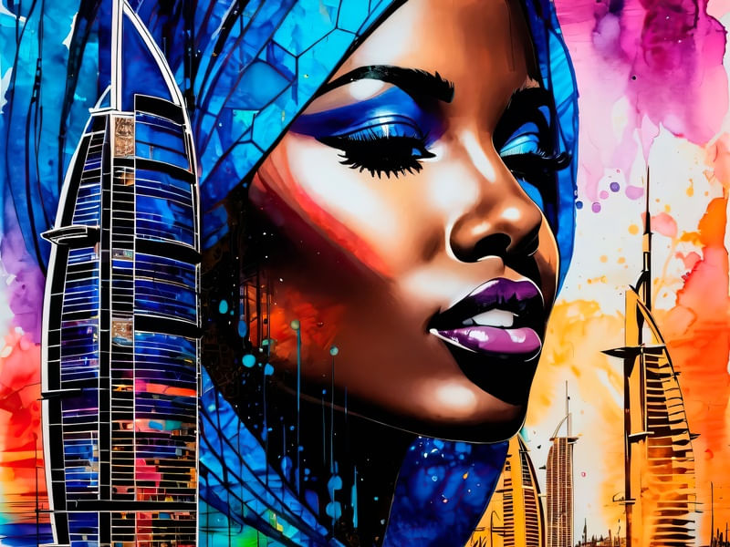 BELEZA AFRO EM SKYLINE URBANO IV BY AI