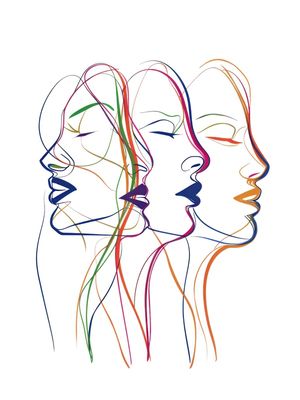 A WOMAN WITH MANY FACES BY AI