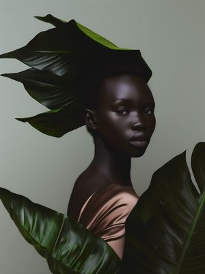 MULHER E FOLHAGEM 01 BY AI