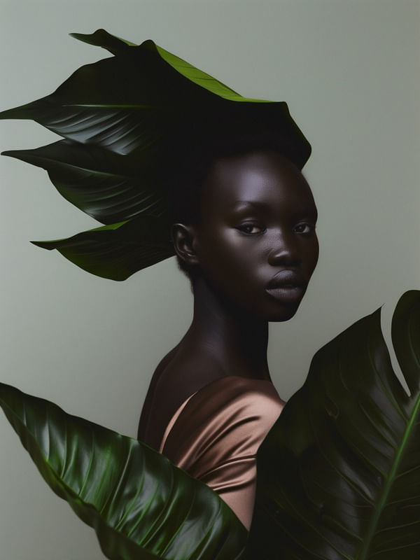 MULHER E FOLHAGEM 01 BY AI