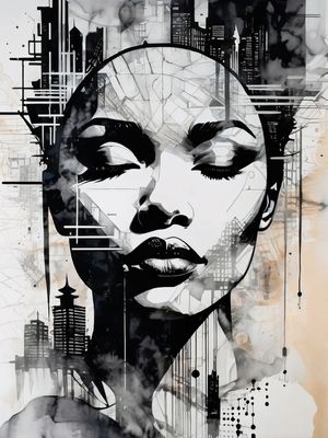 BELEZA AFRO EM COROA URBANA I BY AI
