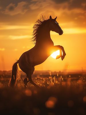 CAVALO E O PÔR DO SOL I BY AI