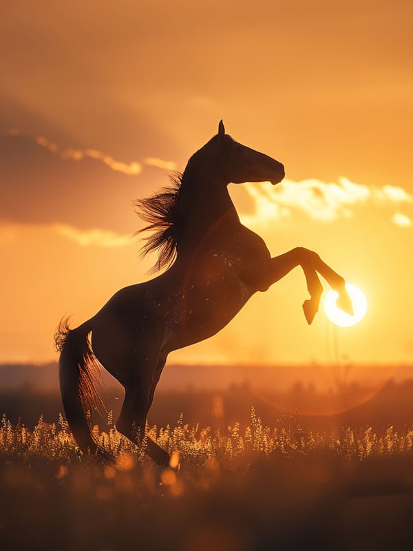 CAVALO E O PÔR DO SOL II BY AI