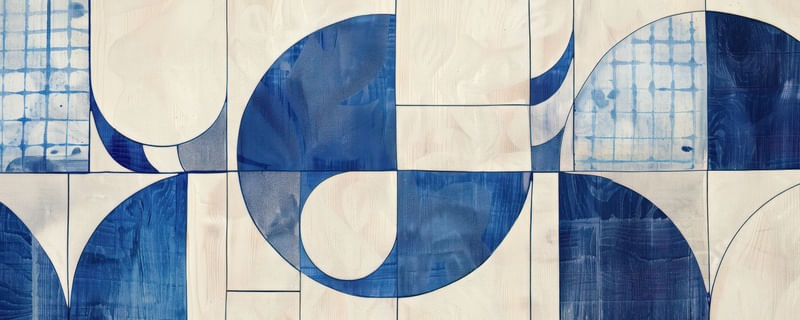 ABSTRACT BLUE TEXTURED AND SEGMENTED BY AI
