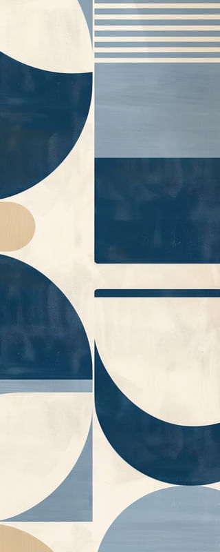 ABSTRACT BLUE GEOMETRY BY AI